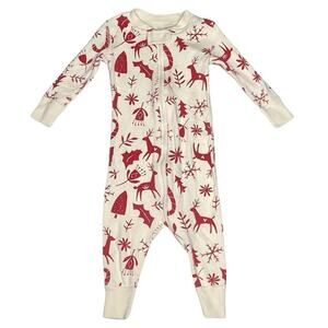 Hanna Andersson One-Piece‎ Christmas Pajamas Baby 6-12M 70 Holiday Family Photo